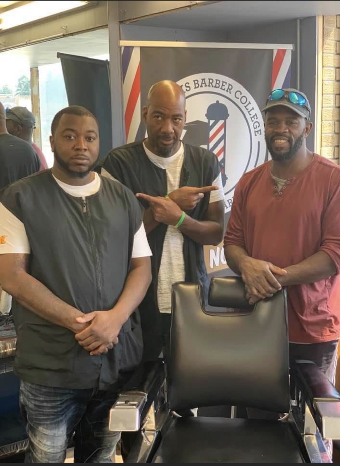 Students training at Networks Barber College