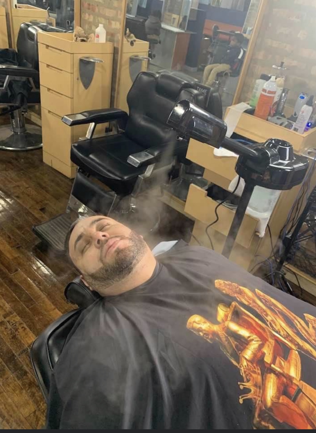 Students training at Networks Barber College